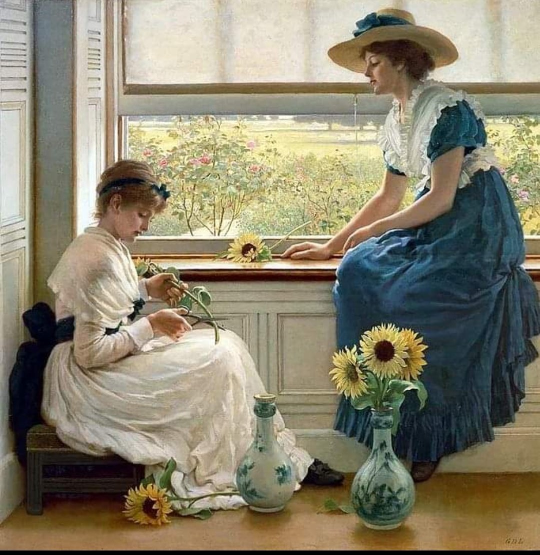 @claudioborlotto Sun and Moon Flowers, circa 1890. Painted by George Dunlop Leslie (1835–1921).

#fineart #peacefulart #painting #oilpainting  #artist #artwork
