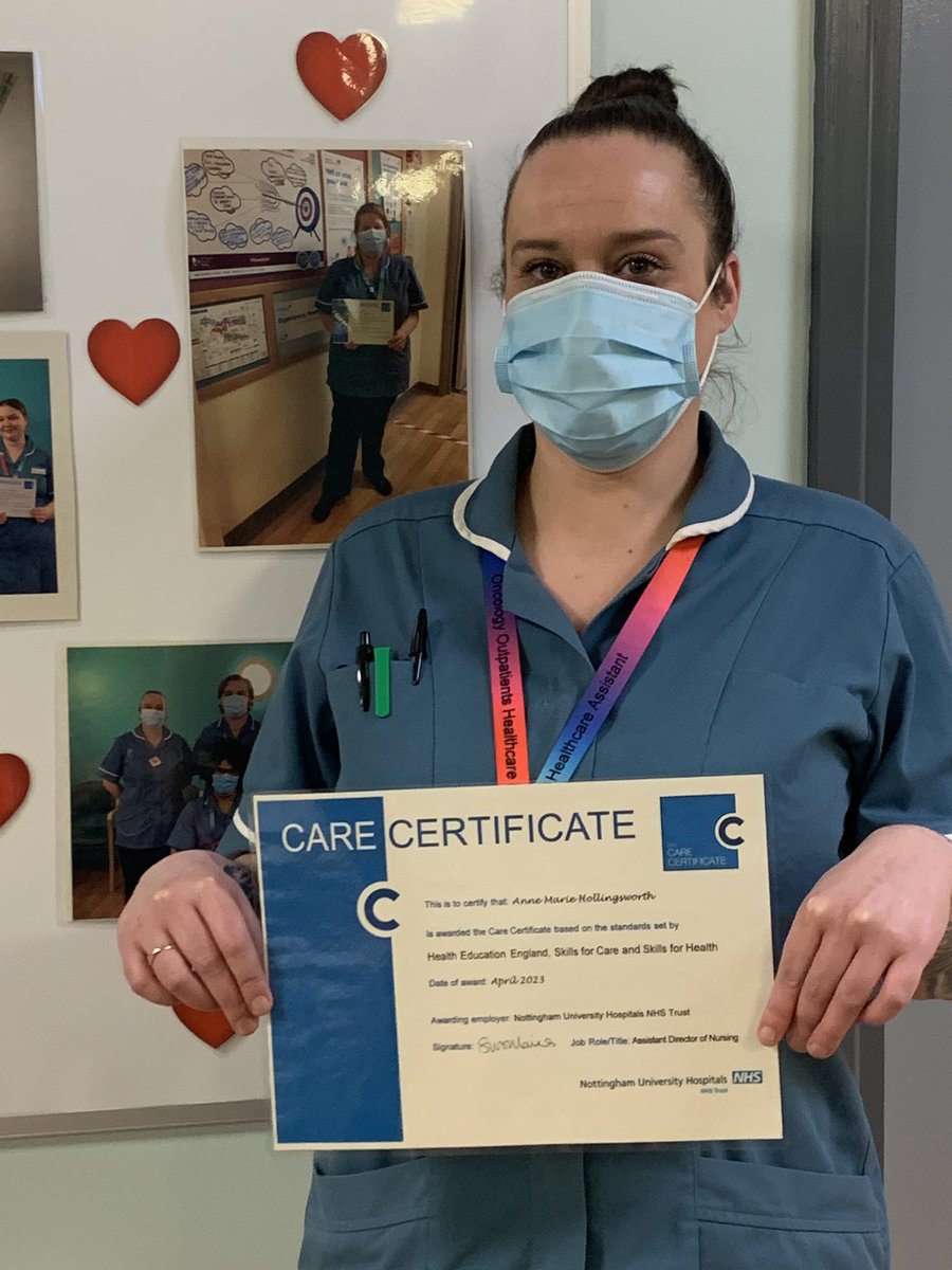 Another well deserved recognition for team member Anne Marie for completing her Care Certificate. Lots of self-directed learning and commitment involved. Great achievement 💯💫