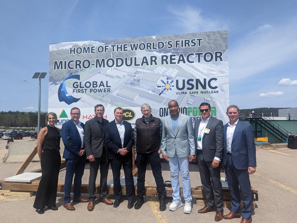 PortlandCounsel's tweet photo. Yesterday was a momentous day for Portland Holdings group of companies, with a groundbreaking ceremony for the construction of the world's first micro-modular reactor at the Canadian Nuclear Laboratories site in Chalk River. https://t.co/9LAEbqThWi #AllThingsNuclear #Energy #CNL https://t.co/bnT2mwpYRW