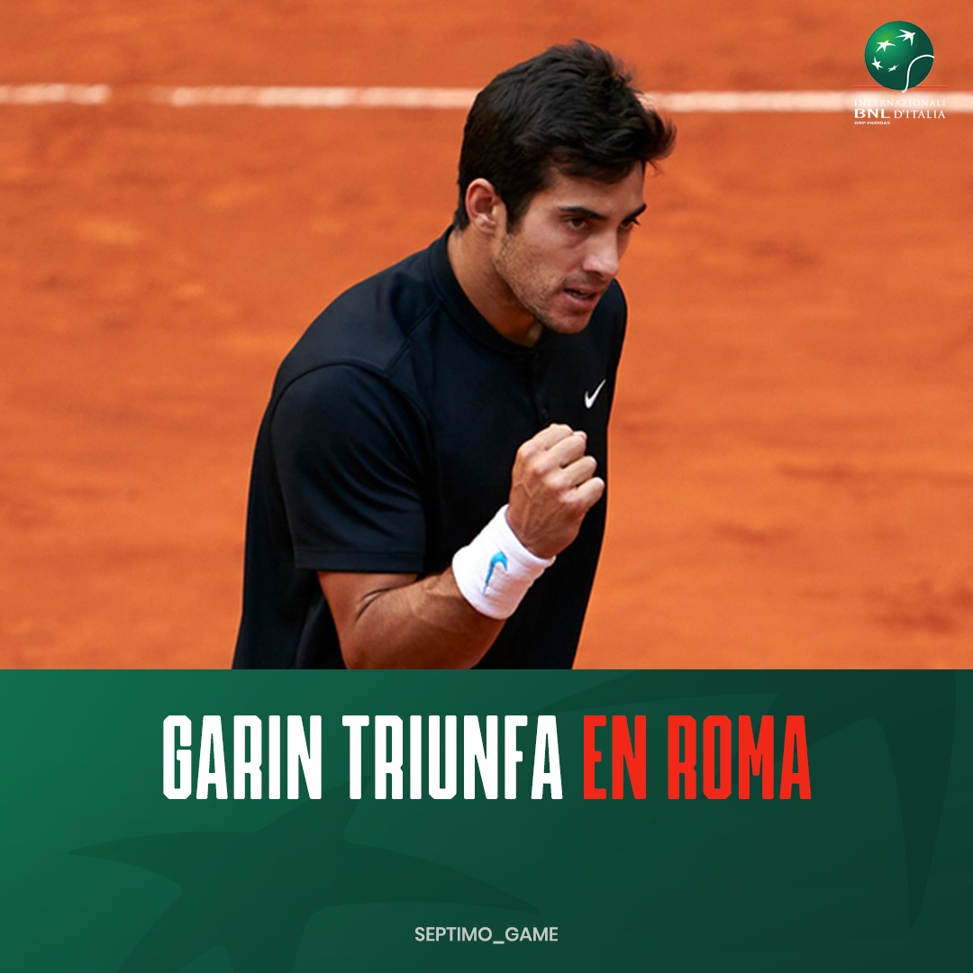 Septimo_Game's tweet photo. 💪 TRIUNFAZO Y A TERCERA RONDA

🎾 Cristian Garin venció por 4-6 6-3 y 6-4 a Tommy Paul, semifinalista del Australian Open, y se instaló en la tercera ronda del Masters 1000 de Roma.

➡️ Por el pase a Octavos de Final, enfrentará al serbio Laslo Djere. https://t.co/oMcfWftgZk