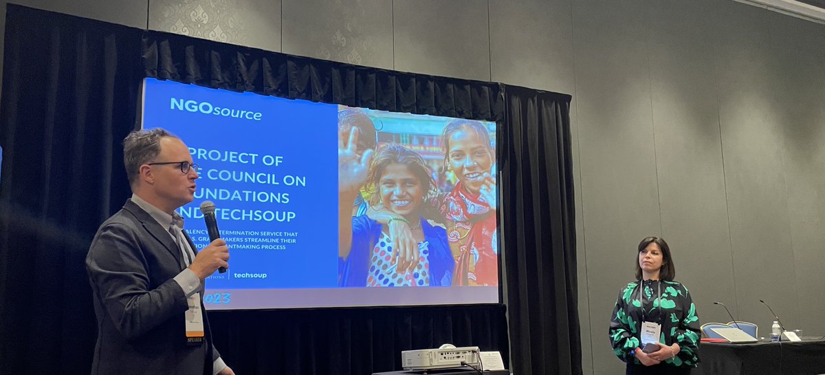 TechSoup's tweet image. .@NGOsource was honored to participate at #PEAK2023Baltimore with @PEAKgrantmaking. 

@OpenSociety&apos;s Mirela Gegprifti and #NGOsource’s Jonathon Fairhead led a session on increasing flexibility in funding through the use of equivalency determination. Thanks to all who attended.