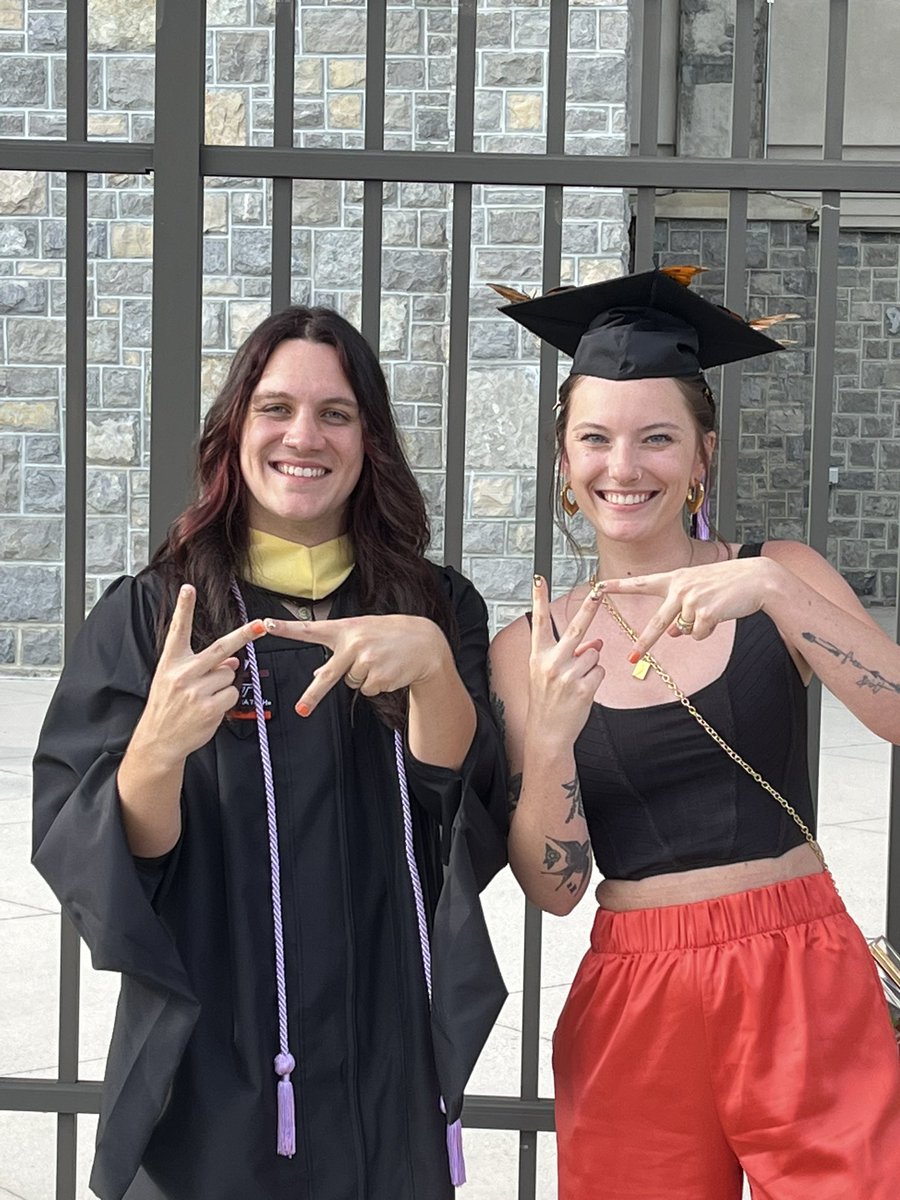BugCatcherG's tweet photo. SHE DID IT!!! I successfully defended my thesis and became a Master of Bugs 🐞🦋! Forever grateful for my time at @virginia_tech. It’s bittersweet that it’s my time to move on, but a Hokie I’ll forever be 🦃🧡 

@VT_Entomology #Gokies #MSgrad https://t.co/JazwIUDEna