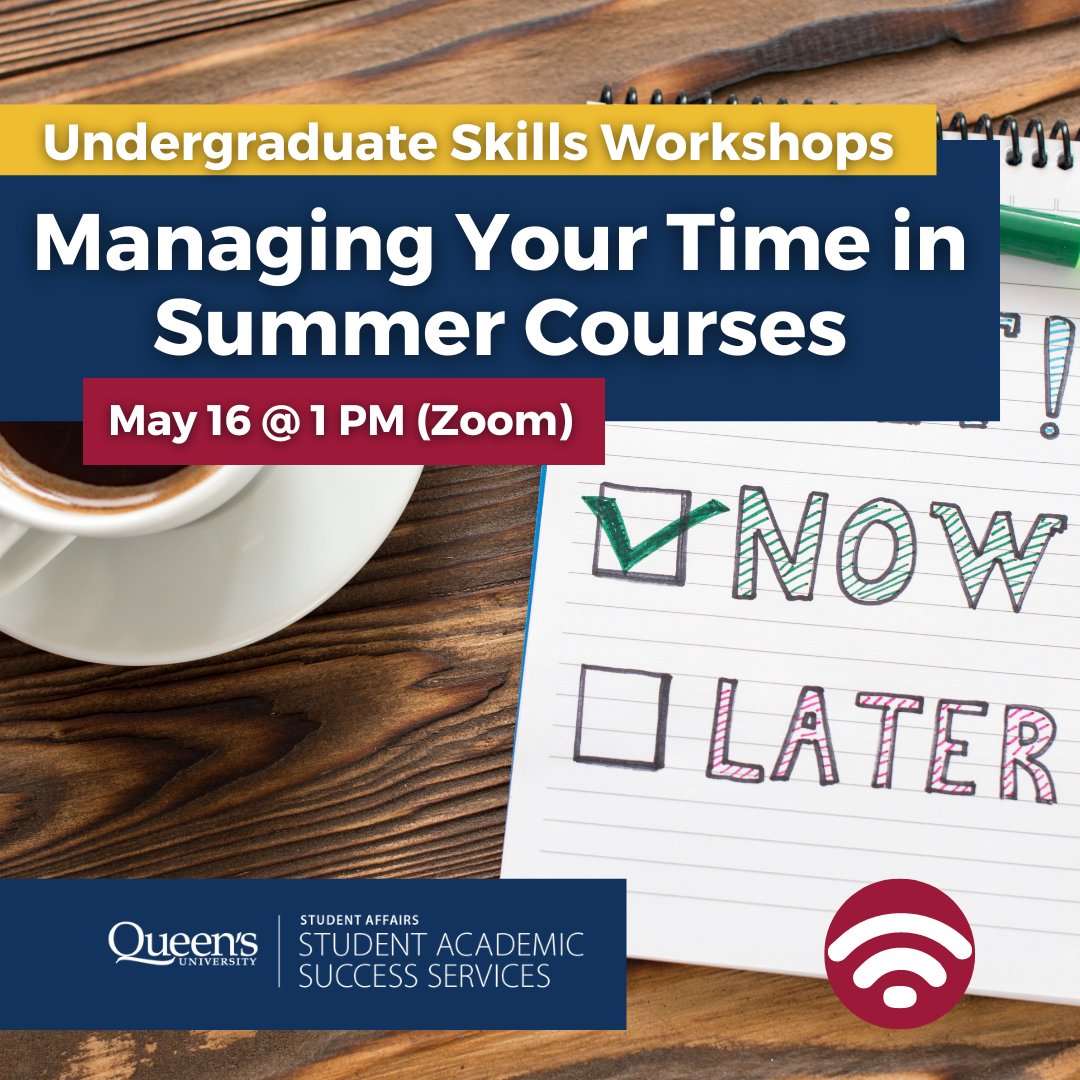 Taking a summer course? Join our specialist team and learn how to plan your time, stay on track, and use your resources efficiently this summer! Register now: ow.ly/R9nL50OmQm9