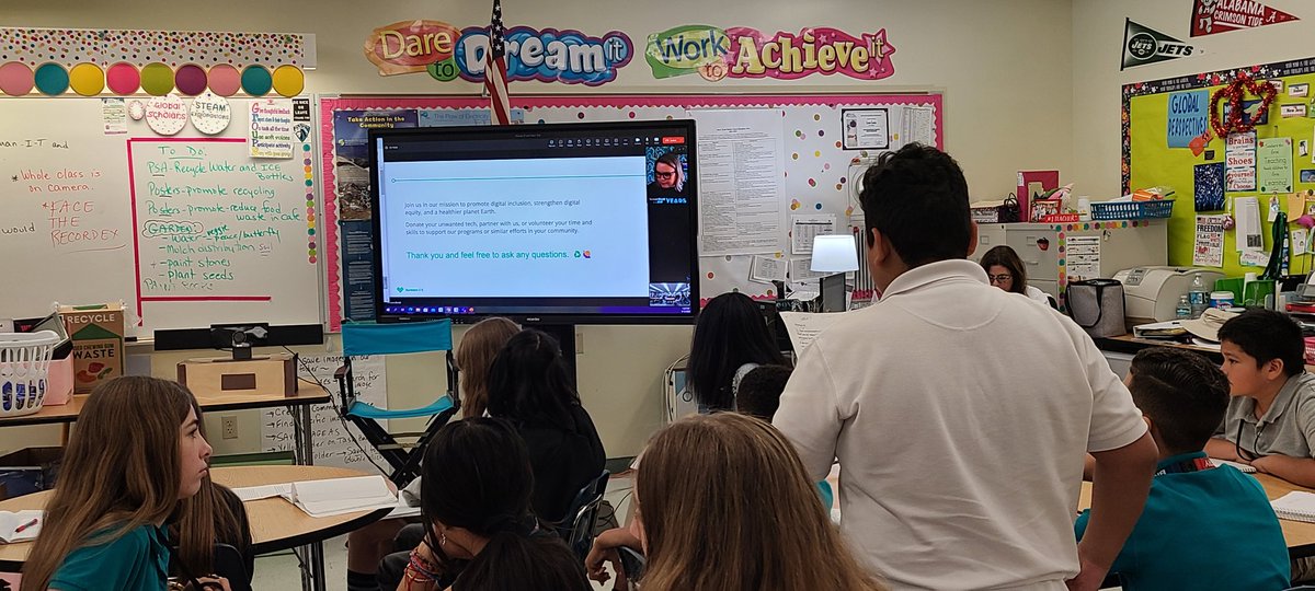 <a href="/STrailMiddle/">Silver Trail Middle School - Home of the Mustangs</a> students in Coding &amp; Global classes had an incredible opportunity to speak with leaders from <a href="/human_i_t/">Human-I-T</a> about refurbishing tech to divert it from toxic landfills. They were rewarded with <a href="/BrowardSTEM/">Broward STEM</a> stickers when asking their great questions.