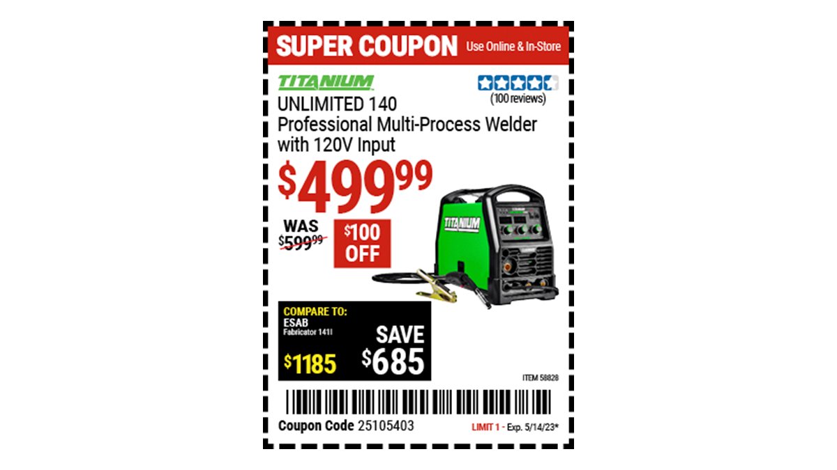 Harbor Freight on Twitter "Buy the TITANIUM Unlimited 140 Professional