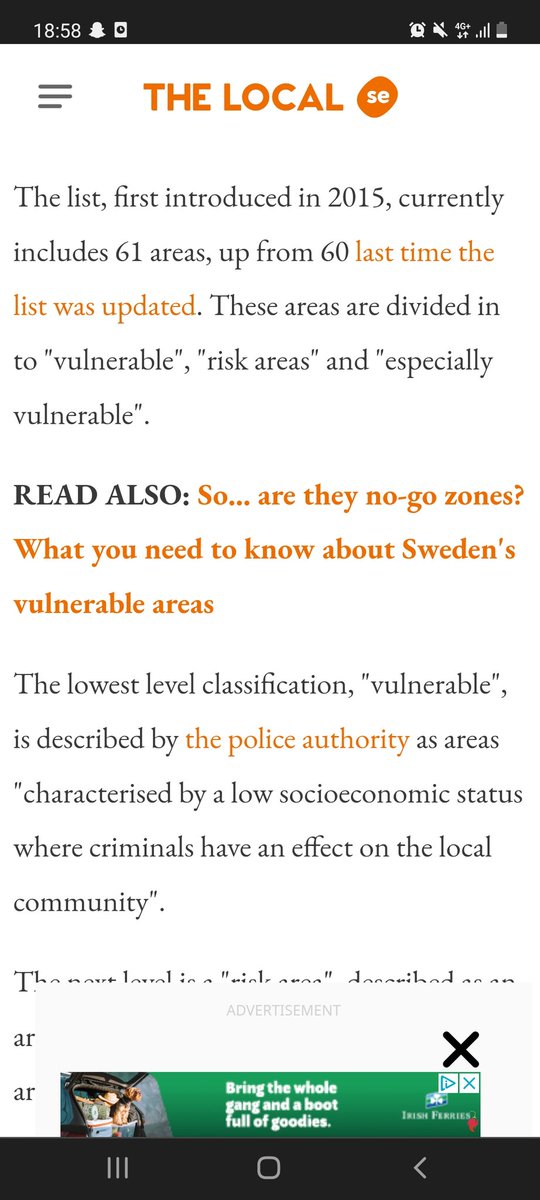 Keithisi's tweet photo. #ACAZ
Sweden has had parts of its country chopped up into no-go zones
Where crime is guaranteed so much that the natives have been told to stay out of there
Do you want Ireland to follow?
#NoHateSpeechLaws
#alleyesonEire
#Ireland
#nogozone https://t.co/Rs3xdQhPtr