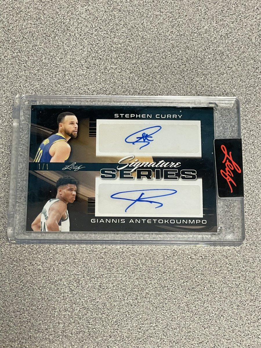 CardsInfinity's tweet image. Just hit this card. Only 1 of these bad boys on planet Earth 😁  @Leaf_Cards @leafceo 
.
.
#leafcards #stephencurry #giannisantetokounmpo #thehobby #sportscards