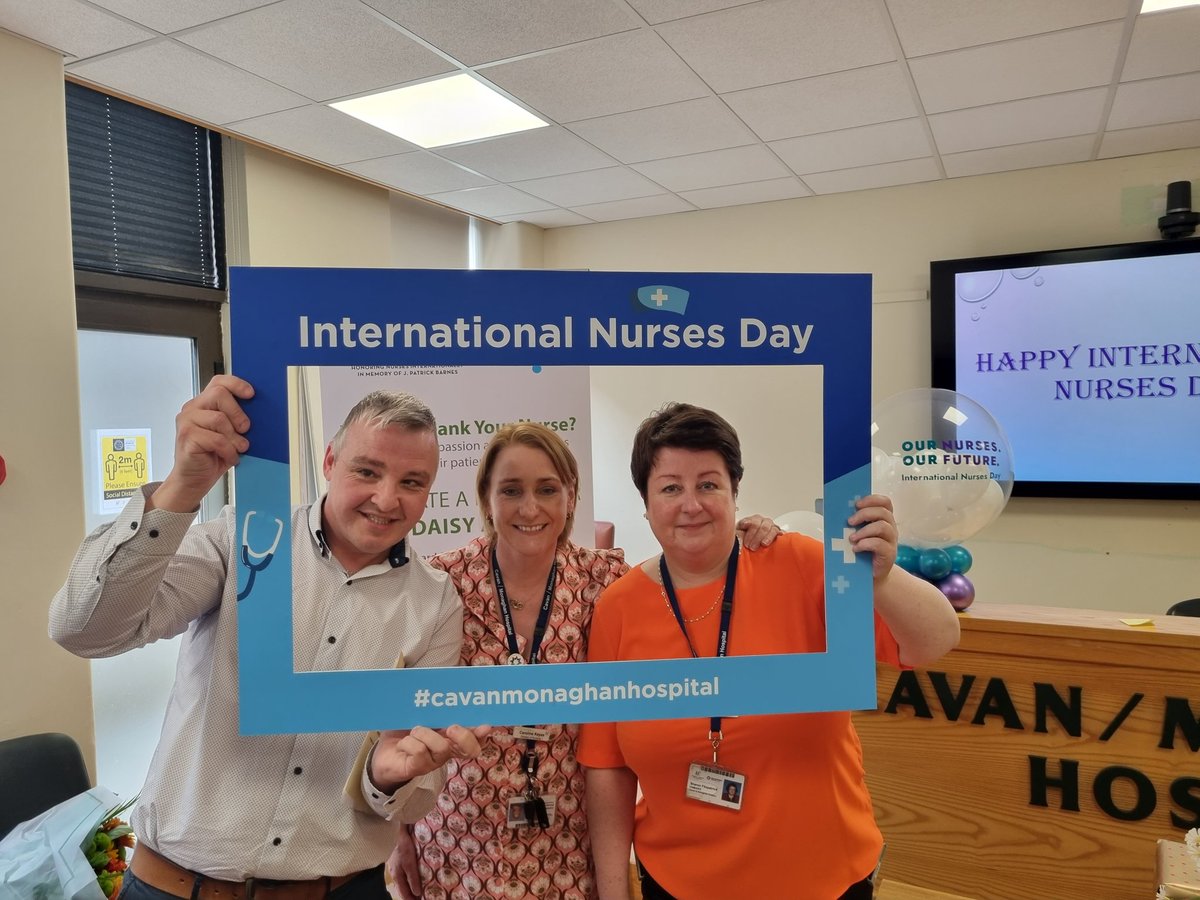 Happy International Nurses Day! Congrats to our ED Collegues Brid (CNM2) and Gareth (HCA) on winning Daisy wards 👏 Thank you for all your hard work and kindness! #InternationalNursesDay #IND2023 <a href="/CavanMonaghanH1/">Cavan & Monaghan Hospital</a> <a href="/CavmonN/">Cavan Monaghan Nursing #wearenursing</a> <a href="/NMBI_ie/">Nursing and Midwifery Board of Ireland</a> <a href="/NMPDU_Ardee/">NMPDU RHA Dublin & North East, Ardee</a> <a href="/RCSI_Nursing/">nursing@rcsi.ie</a> <a href="/Lorrain39224205/">Lorraine Bishop</a>