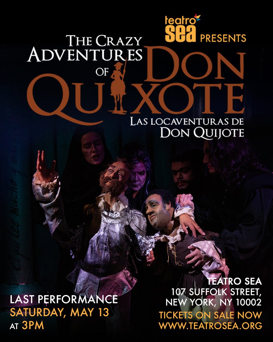 LAST PERFORMANCE TOMORROW at 3PM!
Tickets are selling out fast: Don't miss you chance to
see the last show of the season- link for tickets in our
bio!

#teatrosea #theater #latinx #donquixote #family