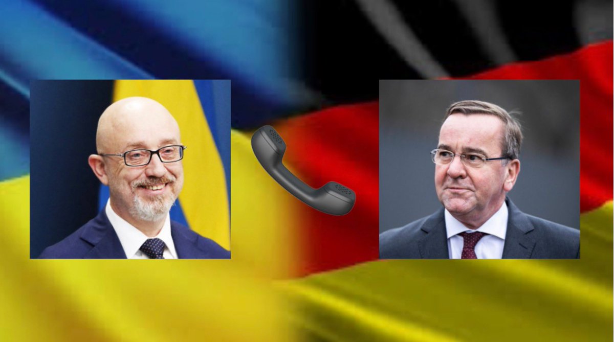 Had a fruitful conversation with my Colleague 🇩🇪 DefMin @PistoriusBoris During the phone call, we discussed further steps to strengthen the capabilities of the #UAarmy . I thanked Germany for its constant support of Ukraine and for its commitment to 🇩🇪🤝🇺🇦 cooperation.