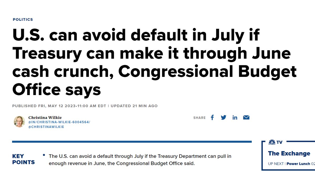 WallStreetMav's tweet photo. The USA brings in ~$4.9 trillion in revenue per year. 
The spending is `~$6.9 trillion.

Debt service is ~$900 billion. 
Social Security ~$1.2 trillion
Medicare ~$750 billion
Defense ~$750 billion

Total ~$3.6 trillion

There is no default on June 1st. 
Just stop the other stuff.