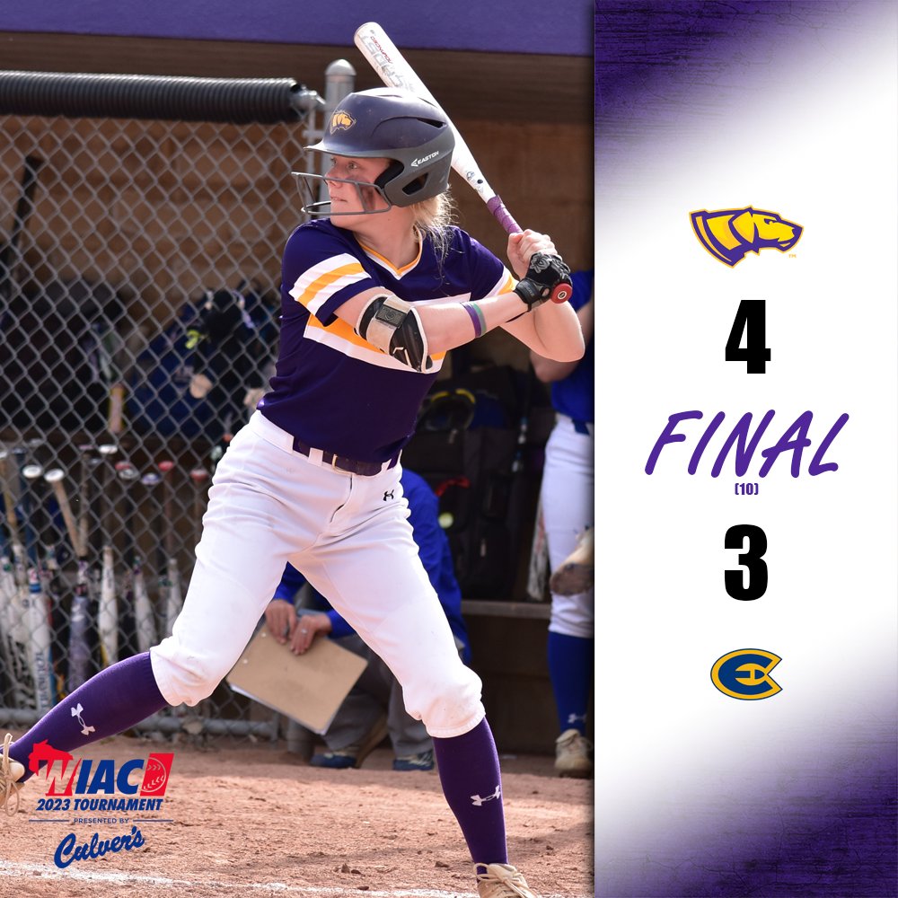 UWSPAthletics's tweet photo. Hannah Roepke with a walk-off sac fly and @uwsp_softball wins it in 10! #Pointers https://t.co/akls6vYAI6