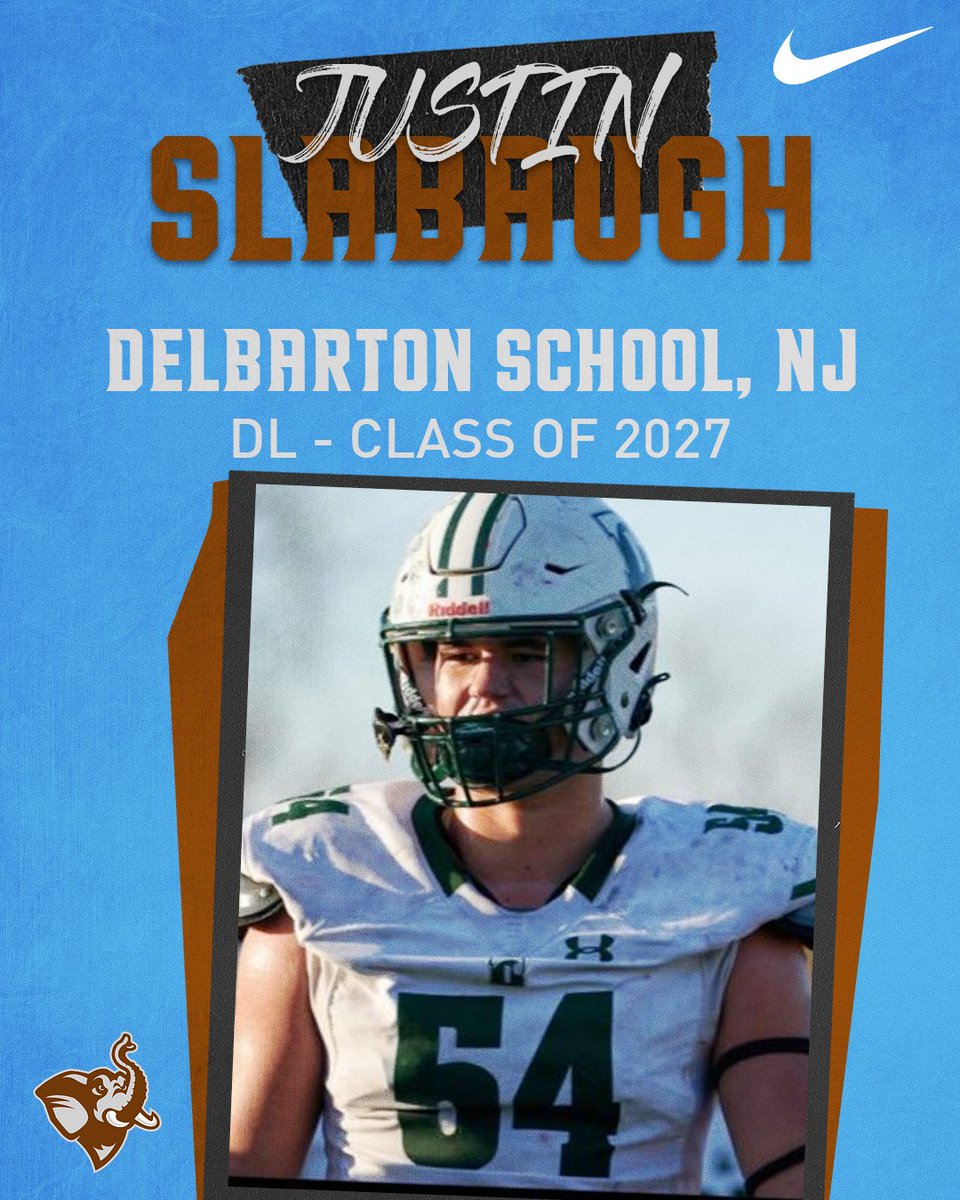 Welcome JUSTIN SLABAUGH out of Delbarton School, NJ to the class of 2027! hudl.com/video/3/160824… 🐘 #jumbopride