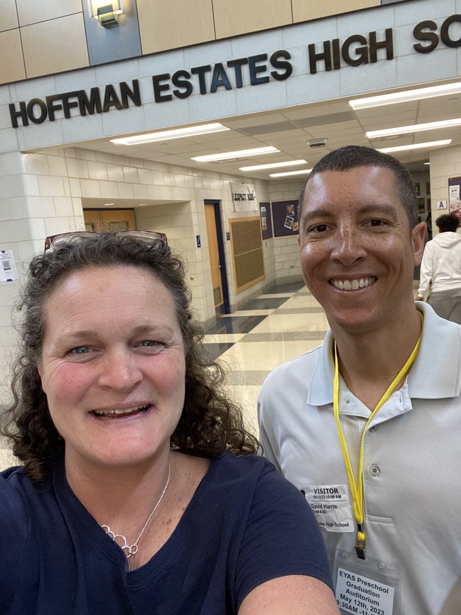 Love running into #HEHSAlumni and catching up. Dave, Class of 2003 attended his daughters preschool graduation today! #WeAreOne #HoffmanHawks