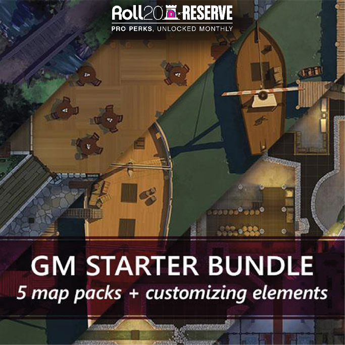 roll20app's tweet photo. 🎉 Pro users, have you claimed May's Roll20 Reserve?

⚔️ The GM starter bundle by @DeMartiniDesign includes a variety of time-tested encounter locations from smugglers in the sewers to taverns, docks, grand halls + more.

🎲 Become a pro today: https://t.co/NTE2bgYNlT https://t.co/8nHSRUreIF