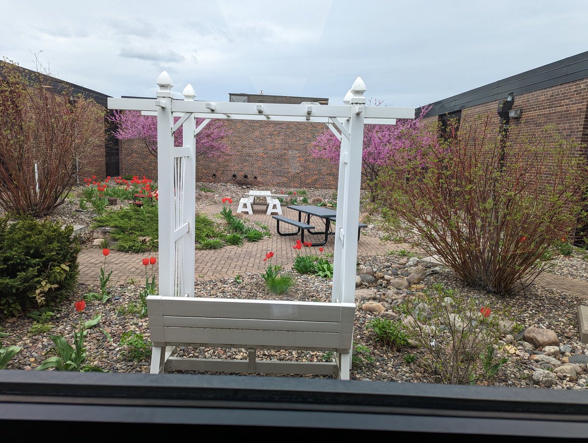 EPEaglesFH's tweet photo. Courtyard in full bloom🌷🌷 https://t.co/goO7lK9B8h