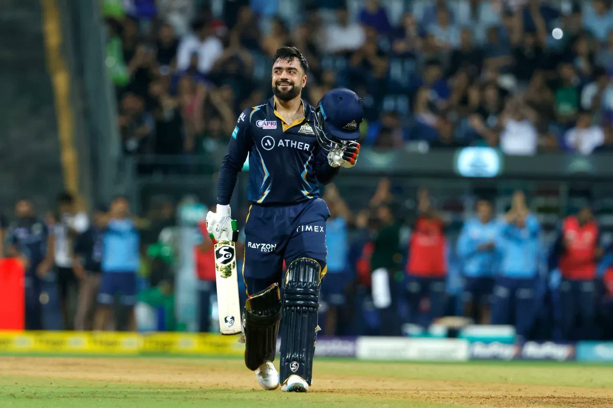 fhzadran's tweet photo. Ohhh myyyy Godddd, Rashid Khan was unbelievable tonight.
He dismissed 4 important players from the opposite side.
And with bat he did 79 fast runs by 32 balls only, 10 sixes & 3 fours.
Love you king @rashidkhan_19
#MIvsGT #IPL https://t.co/Z4kRcgLJ2U