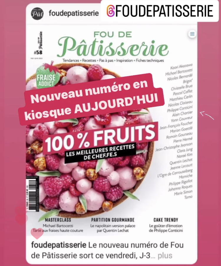 AlainChartier (@alainchartier56) on Twitter photo L’une de mes recettes très fruitées dans le dernier numéro de <a href="/FoudePatisserie/">Fou de Patisserie</a>
en kiosque depuis hier.
#AlainChartier #Vannes #Mof #MofGlacier #RelaisDesserts #FoudePatisserie #RecettesdeChefs #MOFGlacier 🇫🇷
#ChamionduMondeGlace L’une de mes recettes très fruitées dans le dernier numéro de <a href="/FoudePatisserie/">Fou de Patisserie</a>
en kiosque depuis hier.
#AlainChartier #Vannes #Mof #MofGlacier #RelaisDesserts #FoudePatisserie #RecettesdeChefs #MOFGlacier 🇫🇷
#ChamionduMondeGlace