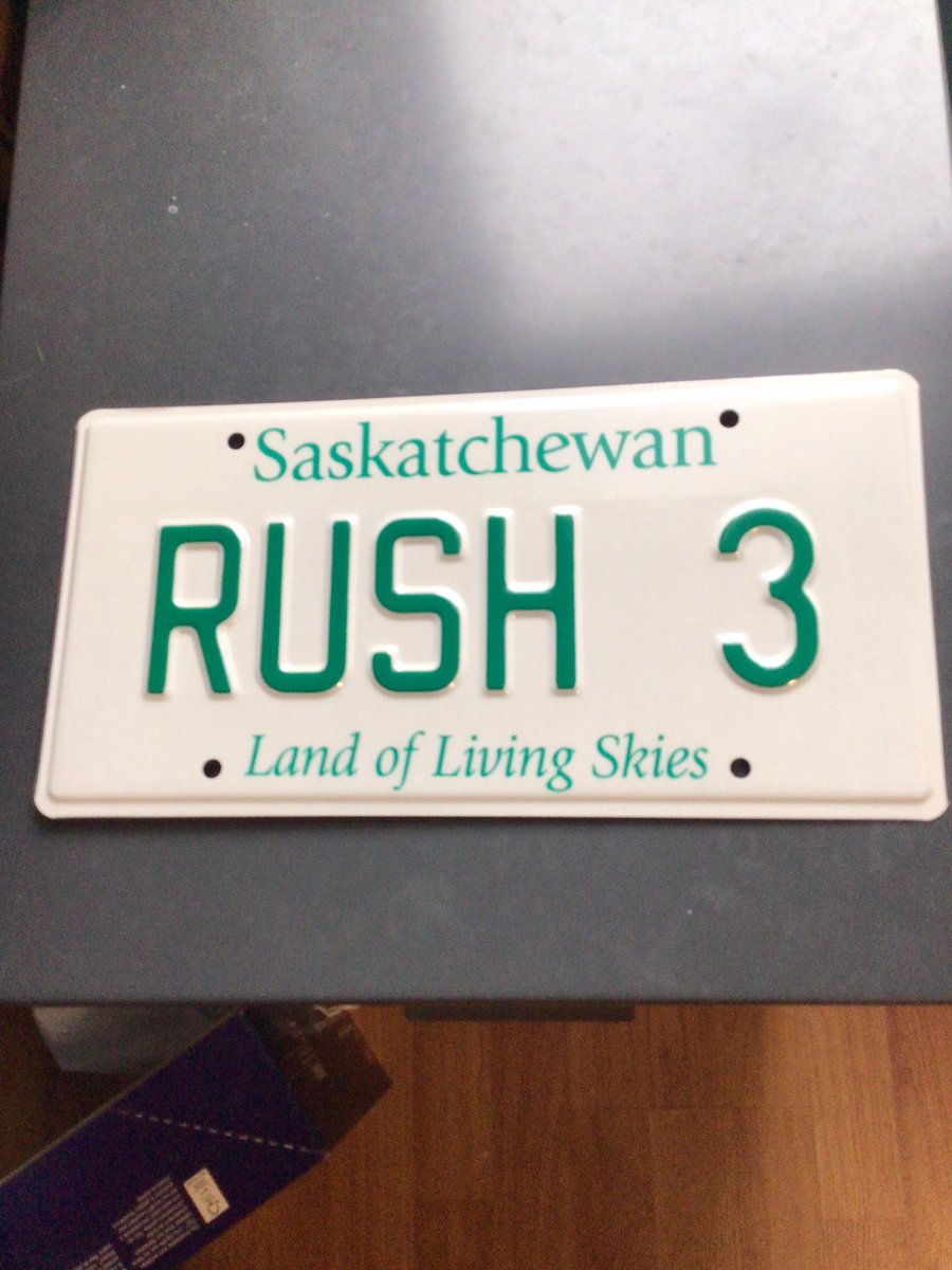 New plate!  #rush #RushFamily