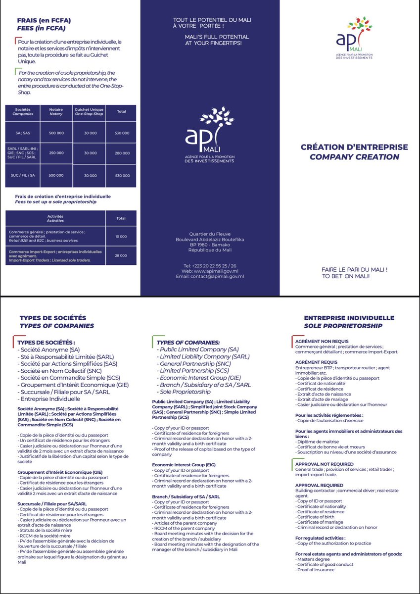 invest_mali's tweet photo. Liste des pièces à fournir pour la création d’entreprise en 72h

#investinmali https://t.co/gcLdsfYQFV