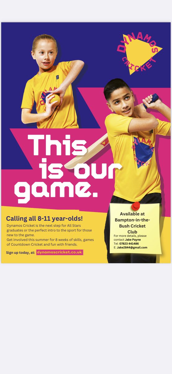 Bampton_Cricket's tweet photo. Another successful evening at our All Stars and Dynamos sessions packed full of fun! It’s never to late to join in the fun so feel free to contact us about signing up! https://t.co/VJv395QvQ8