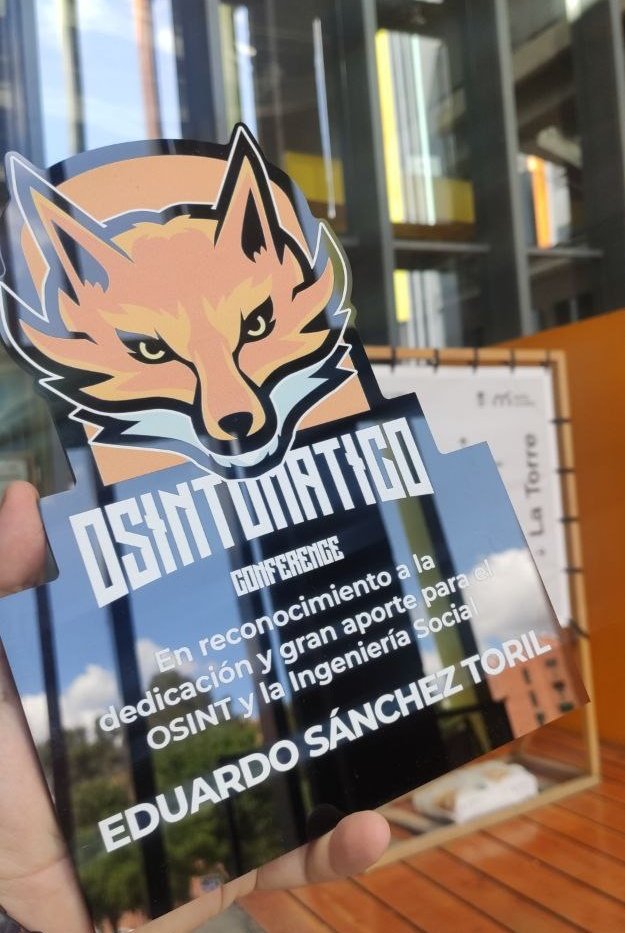 Eduardo Sánchez (@edusatoe) on Twitter photo Todo un placer participar en <a href="/OSINTomatic/">OSINTomático</a> 2023 un año más!! Gracias a <a href="/JezerFerreira/">Jézer Ferreira</a> por la confianza y enhorabuena a todo el staff 💪❤️ #OSINT Todo un placer participar en <a href="/OSINTomatic/">OSINTomático</a> 2023 un año más!! Gracias a <a href="/JezerFerreira/">Jézer Ferreira</a> por la confianza y enhorabuena a todo el staff 💪❤️ #OSINT