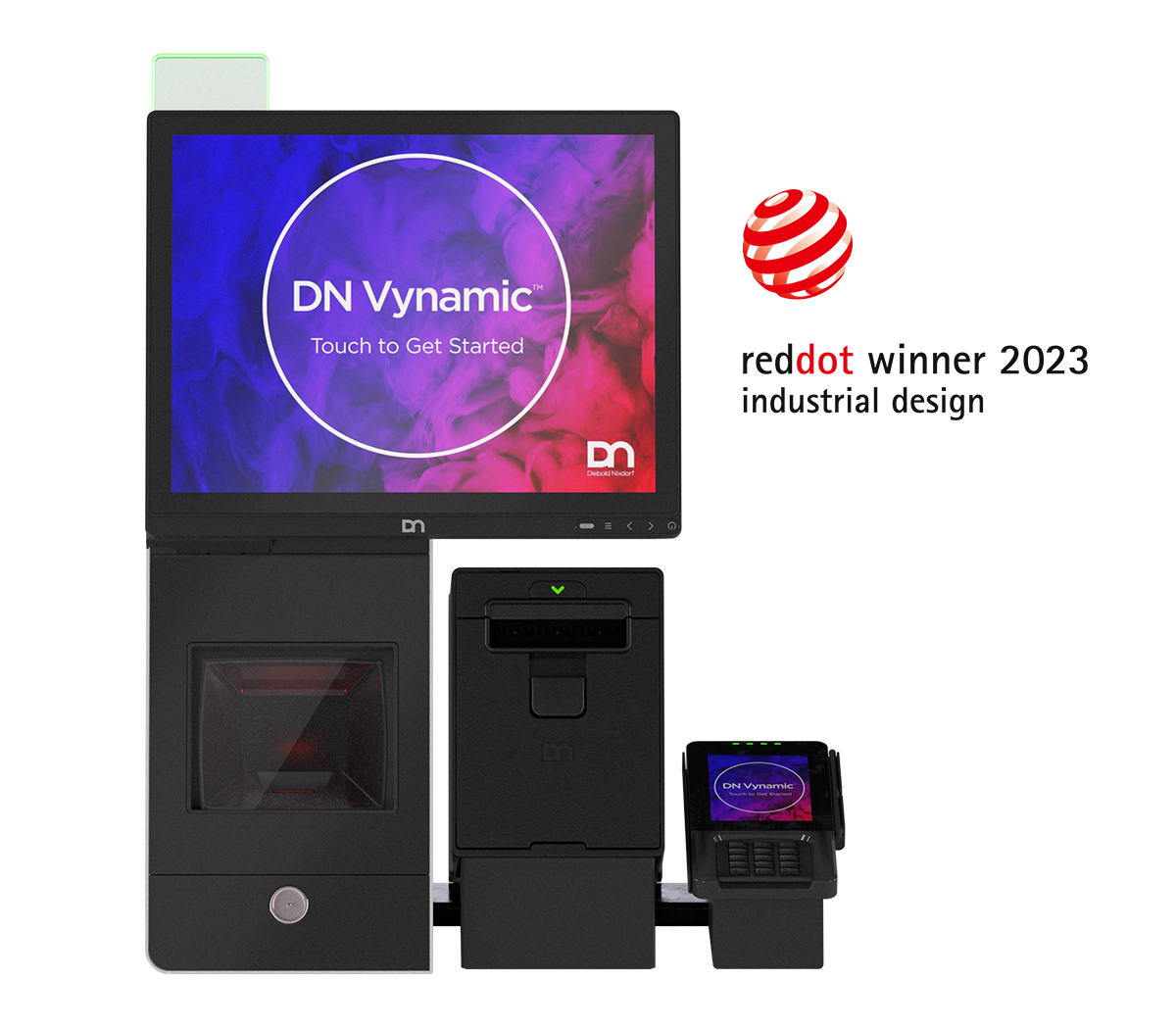 DieboldNixdorf's tweet image. Based on the 4 principles of good design, design expertise, specific technical focus area &amp;amp; socio-cultural character, DN Series™ EASY ONE has been awarded the prestigious #RedDotDesign Award: dbdnx.co/41w7e1z
#retailsolutions #selfserviceretail #retaildesign #reddotwinner