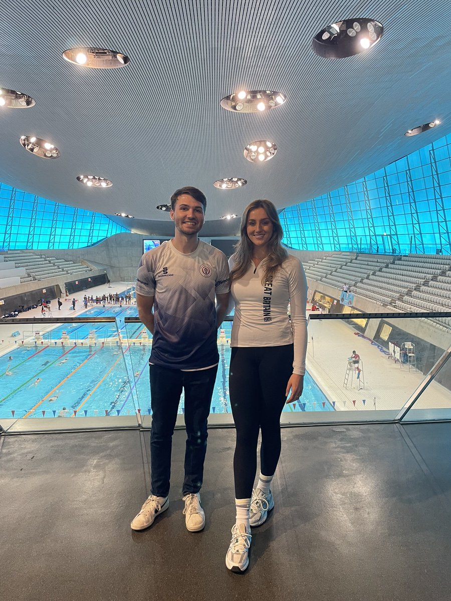SheriffDaly's tweet photo. It was an honor today to have my first big interview of my broadcasting career with a former 2x Olympian. Many thanks, @MollyRenshaw! 🇬🇧 🎙️ 

Also, it should be noted that this interview took place at the swimming home of the 2012 London Olympics! - @AquaticsCentre https://t.co/vINMuckw7r