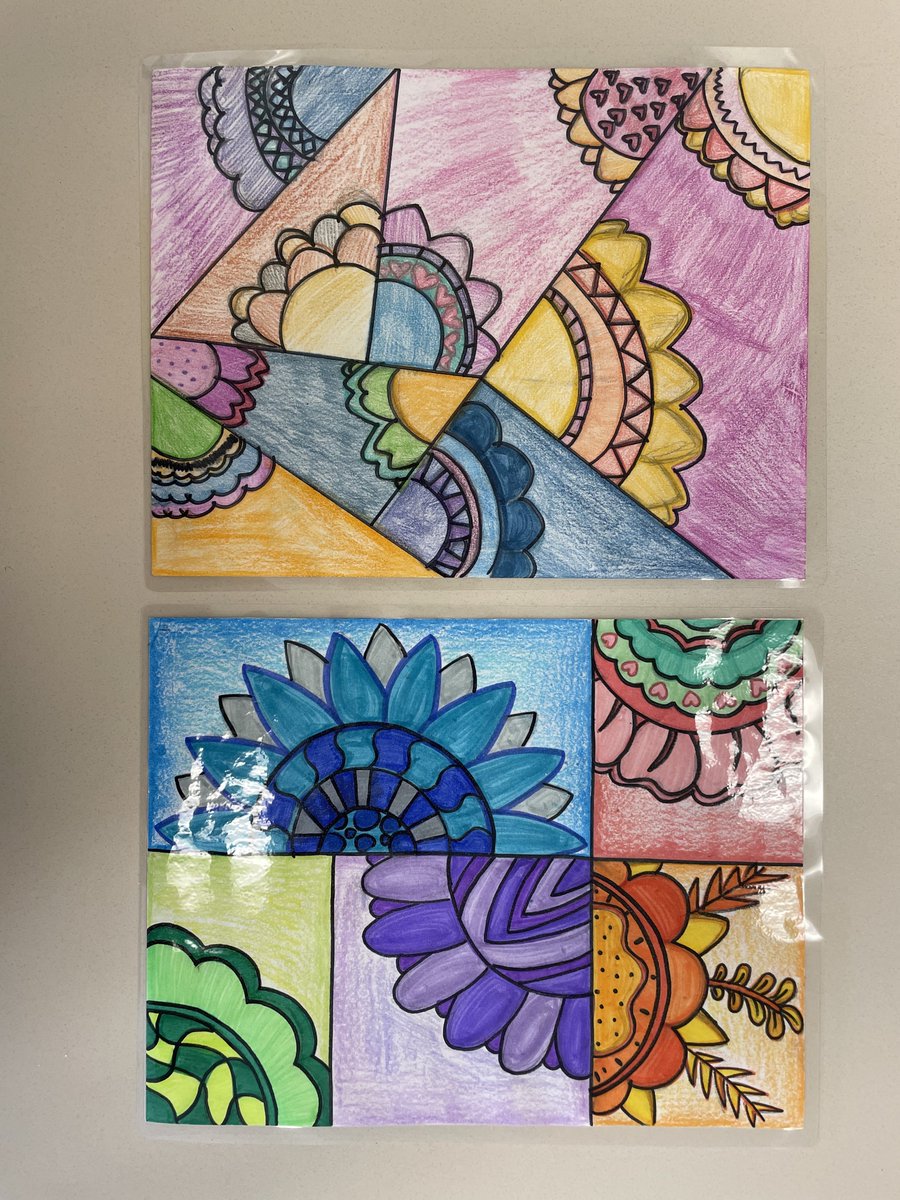 MmeCardinale's tweet photo. Happy Mother's Day! Students created floral designs for their moms/guardians/aunts/grandmothers/a special woman in their life! They are in the style of artist Robert Delaunay. @sfxmarkham https://t.co/hJdmquF3TH