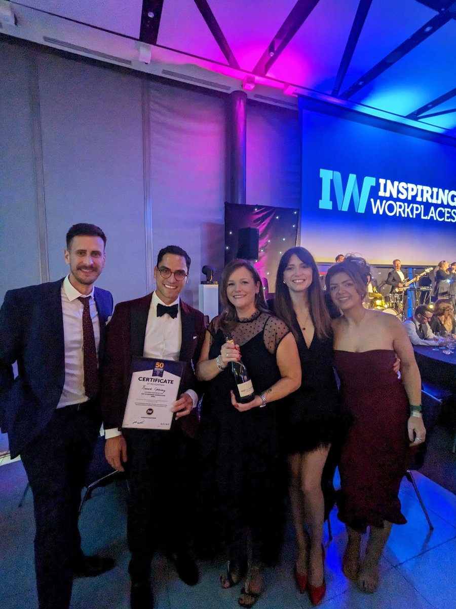 RewardGateway's tweet photo. We are absolutely thrilled and honored to be recognized as the #1 Inspiring Large Workplace in the EMEA last night at the @inspireworknow  🎉

We are grateful and humbled by this recognition and will continue to strive to create an inspiring workplace for all. #WeAreRewardGateway https://t.co/rCKgYuiOct