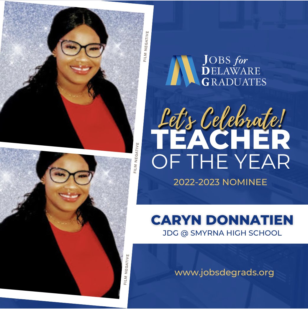 It's National Teacher Appreciation Week and JDG is shining a light on the 2022-2023 JDG Teacher of the Year Award nominees!

Help us celebrate Caryn Donnatien, JDG Teacher at Smyrna High School.

Be sure to send her some love when you see her! Go @smyrna_high_school! 
#wearejdg