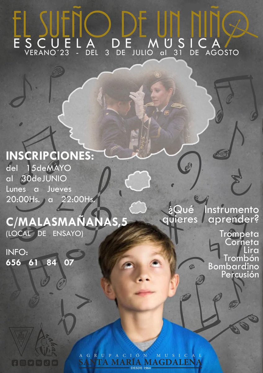#EscuelaDeMúsica 
#ElSueñoDeUnNiño #Arahal #SuenaArahal