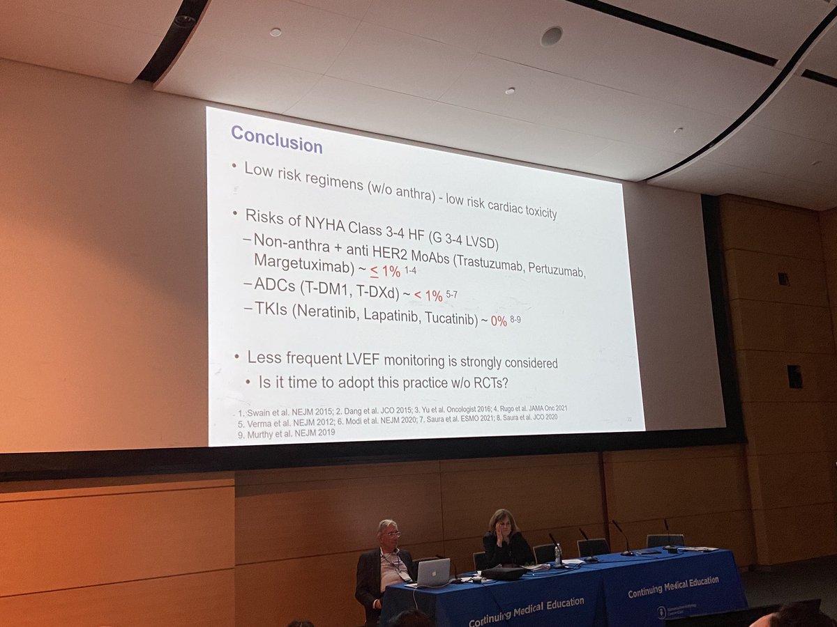 Are we Ready? Less frequent monitoring for low risk patients &amp; More CV-risk guided imaging in patients at high risk for cardiotoxicity. Great examples of How to do it? by Dr Anthony Yu and Dr Chau Dang <a href="/JLiu_MSKCardOnc/">Jennifer Liu</a> #MSKCardioOncCME @sdent_duke