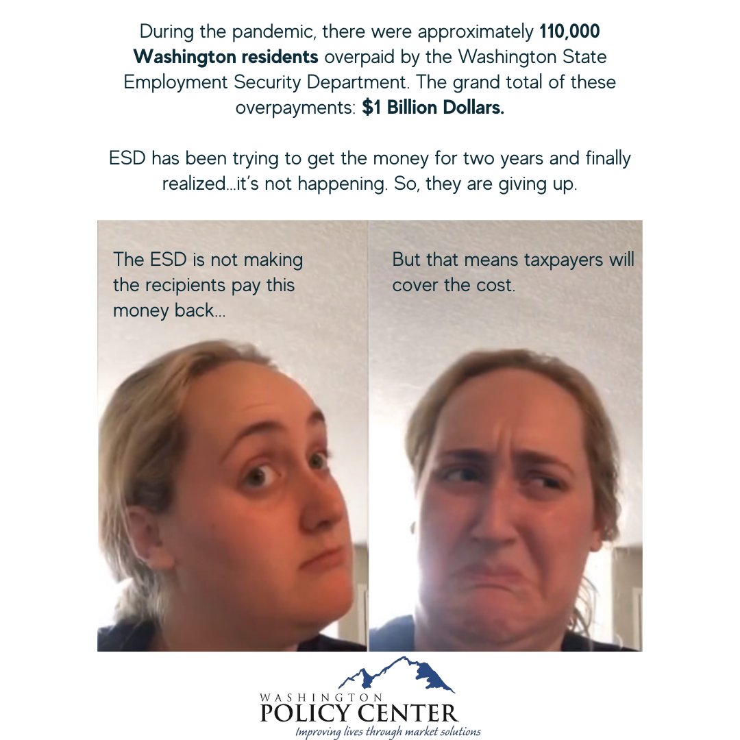 WAPolicy_YPs's tweet image. ESD officials need to improve its reporting accuracy and provide the public with more transparency. Its mistakes - including a 2020 Nigerian fraud scam - are costing WA taxpayers. Read more at: washingtonpolicy.org/.../the-state-…...
#freemarket #GovernmentReform #WPC
