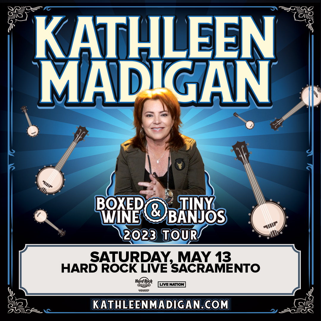 Due to family illness, Kathleen Madigan: Boxed Wine &amp; Tiny Banjos Show on Saturday, May 13 at HRL Sac has been postponed to a TBA date. All previously purchased tickets will be honored for the rescheduled date once announced. For any further ticket inquiries please reach out.