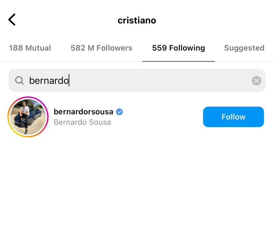 Leo_messii_8's tweet photo. No way Ronaldo already unfollowed Bernardo Silva on Instagram 😭😭 https://t.co/ZjqSCzL3yZ