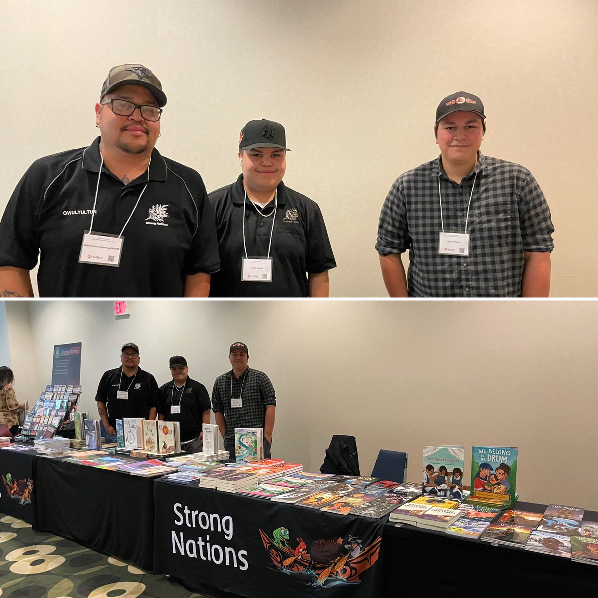 noiie_bc's tweet photo. Big shout out to the folks from @strong_nations for the broad selection of books & the fantastic service! They have all of our #networkreads title and many more & several authors are here at #noiie2023 @Leona_Prince1 @TheDuke_247 @ltldrum @luudisk to name a few ... https://t.co/IyRbe184q1