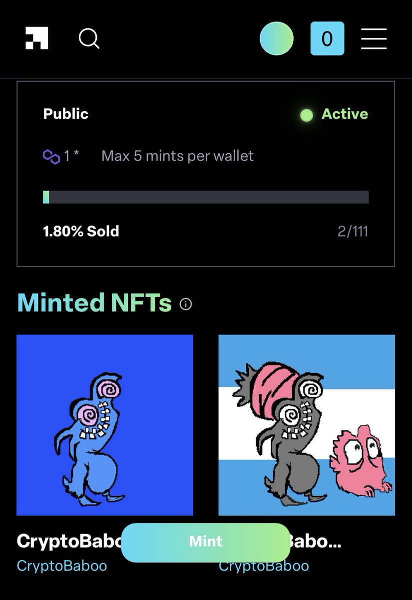 CryptoBaboos's tweet image. Gn #NFTCommunity 🌑

Crypto baboo will take you to the moon, so hurry up so you don't fall behind🍻🚀🌑

Mint price : 1 MATIC

Mint: launchmynft.io/collections/0x…

All the baboos are happy because they will soon become a happy foster child with you.

#NFT #NFTdrop