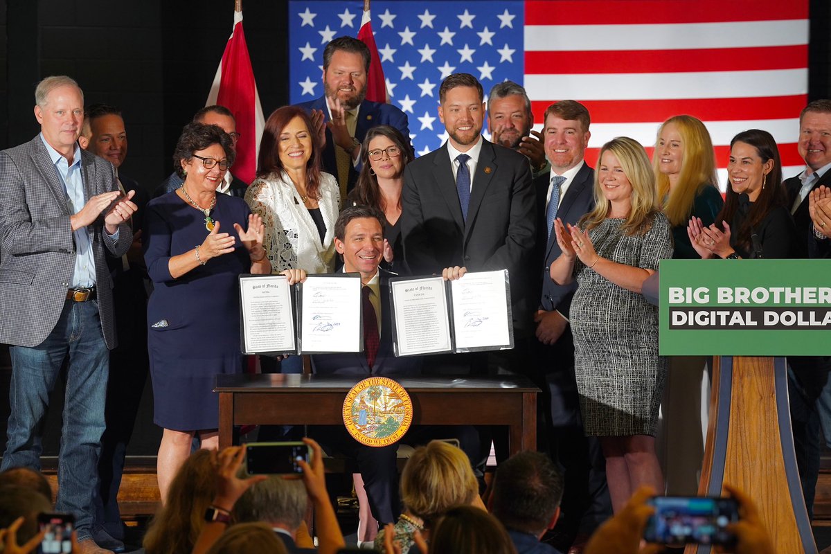 Florida is standing firm and protecting our consumers against the efforts to impose a central bank digital currency, which would shift purchasing power from consumers to the government.
 
Florida is siding with individual consumers.