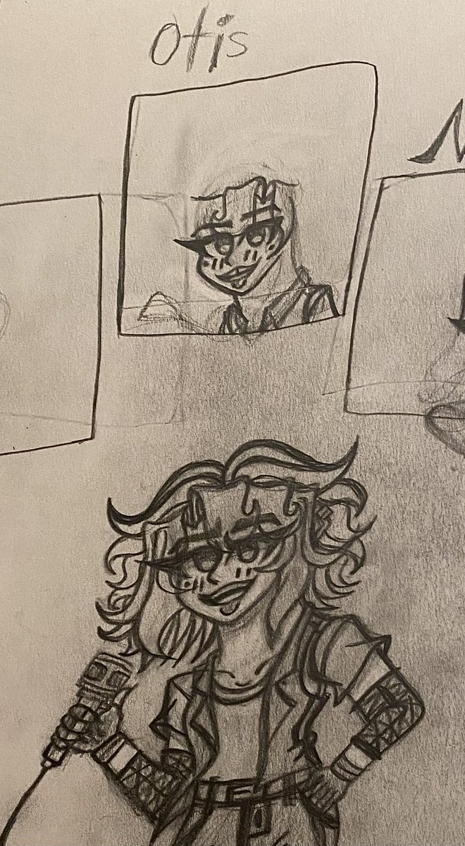 the_mystic_zim's tweet photo. I love this already. Anyways, here’s the progress of the drawing. Btw, Otis will (kinda) look similar to Percy (but also be different), because Otis head inspired by Percy’s style. ⭐️📼 (I’ll create a drawing of Otis, with his design)💫
-🌸Tags:🌸-
#FNF_90s_Mod, #FNF, #Mystic_Art https://t.co/UBBeOuePw5