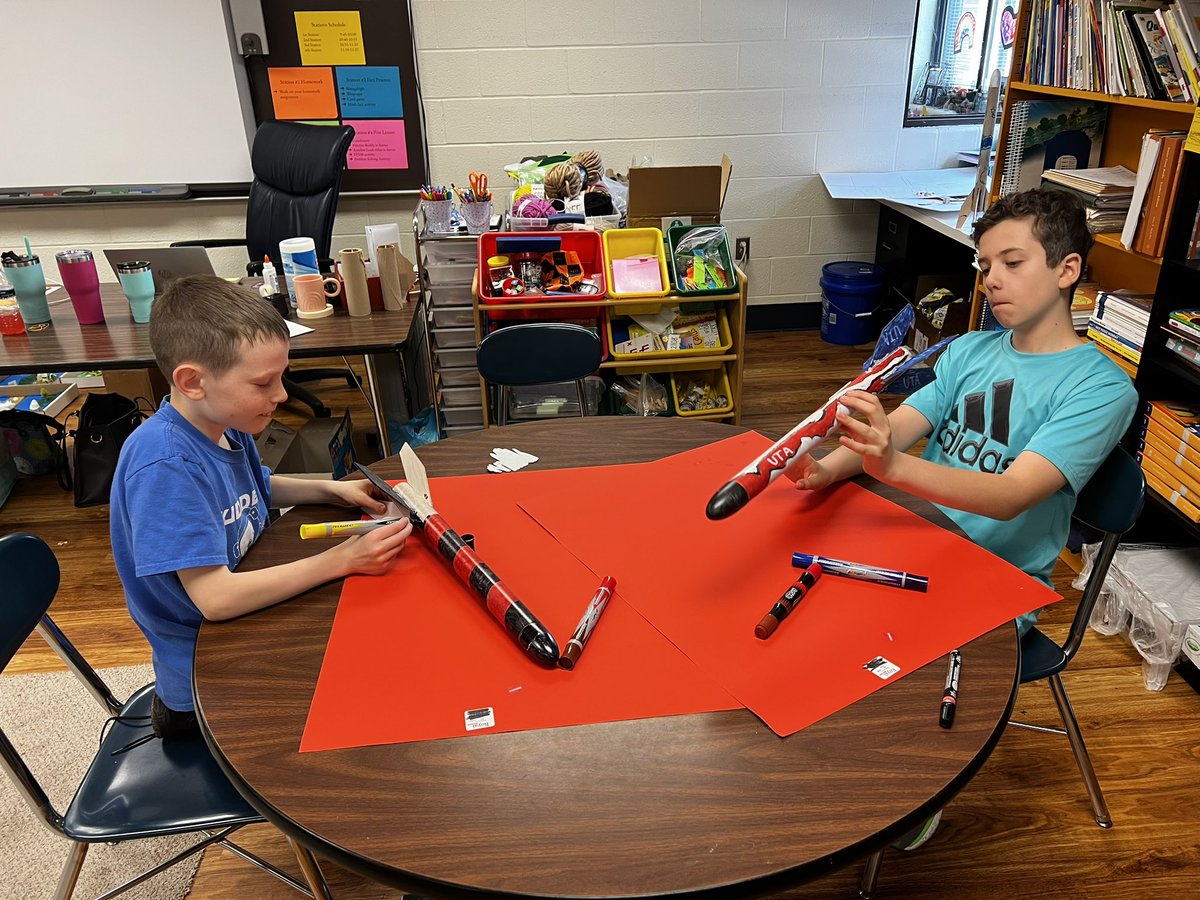 Building and decorating rockets to prepare for our rocket launch next week! #EXCEL <a href="/BCSDHuntington/">Huntington Elementary</a> <a href="/BCSDGifted/">Ellen Foster</a>