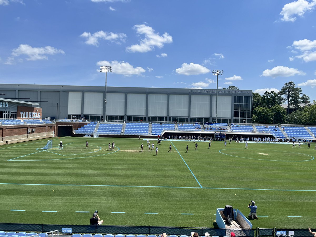 Happen to be in NC. Watching my old boss Laura and Sacred Heart in the first round of NCAAs at UNC! <a href="/uncwlax/">UNC Women's Lacrosse</a> 
Score 4-2 UNC