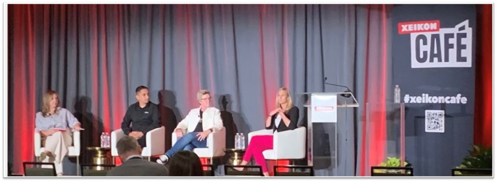 Senior LPC Principal Jackie Kuehlmann participated in the 'Insights on Marketing Your Business' panel discussion at the #xeikoncafe yesterday with fellow great marketing minds Beck Sydow and Esteban Garcia, led by Chelsea McDougall from <a href="/LabelsNLabeling/">Labels & Labeling</a>.