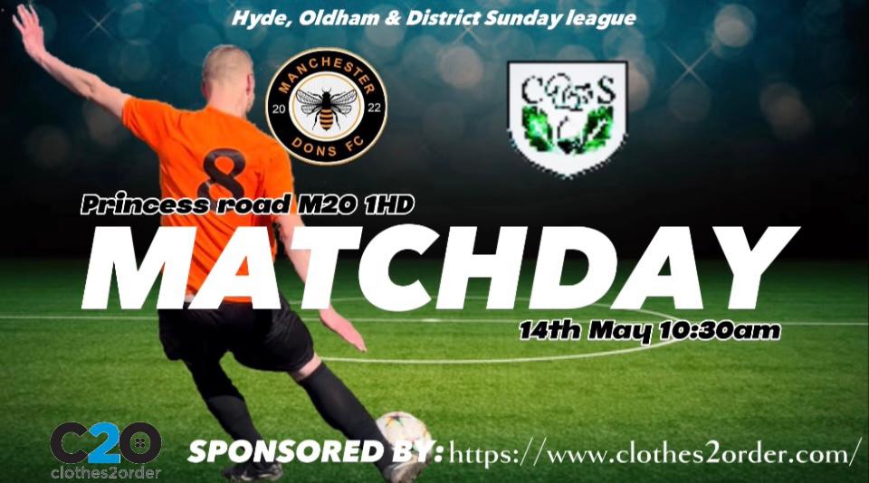 ManchesterDons's tweet image. Second to last game vs coppice united at  home, the leagues gone so just try to get a couple of results to end season on a high.

Let's get a win boys

Up the Dons!!!

Sponsored by @clothes2order
