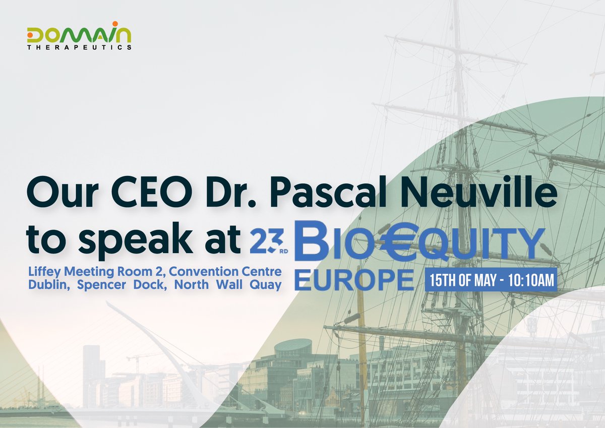 How can we increase cancer treatment success rate &amp; cure more #patients? 
Join <a href="/NeuvilleP/">Neuville Pascal</a> at #Bioequity Europe 2023 for #presentation on our approach pioneering #GPCR #immunotherapies for #immunooncology:

15th of May / 10:10am / <a href="/TheCCD/">The Convention Centre Dublin</a> Dublin

#investments <a href="/EBDgroup/">EBD Group</a> <a href="/BioCentury/">BioCentury</a>