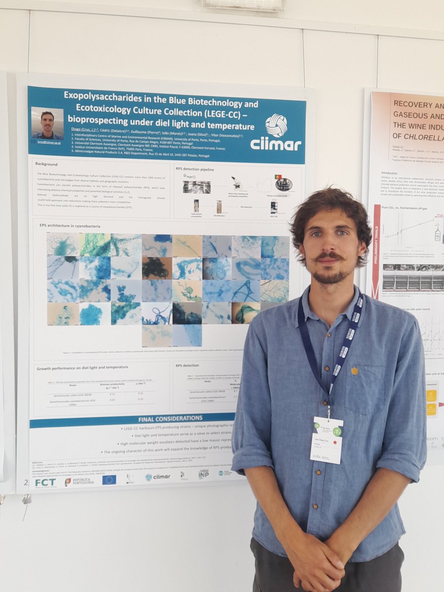Diogo Cruz from <a href="/CiimarUp/">CIIMAR-UP</a>  presented his work on bioprospecting exopolysaccharides produced by #LEGECC cyanobacterial strains at the Young Algaeneers Symposium of 2023!🔍🧪
#LEGECC #CIIMARresearch