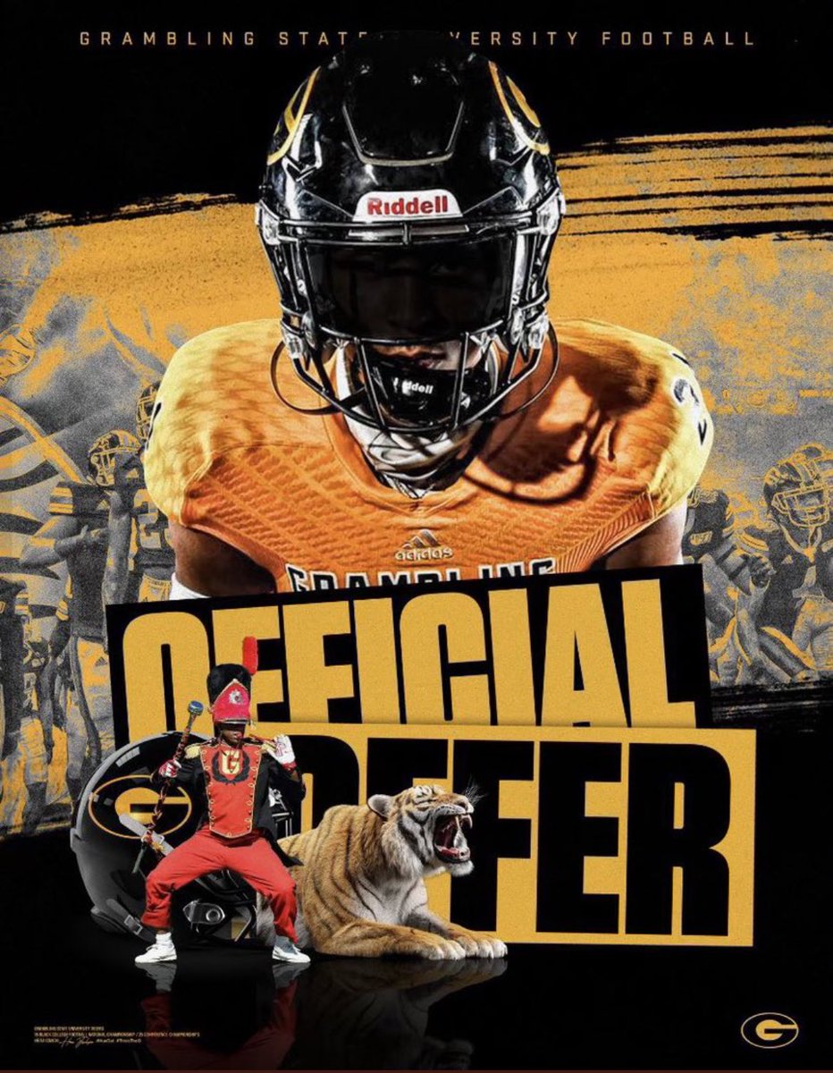 After a great conversation with <a href="/KrisPeters06/">COACH KRIS PETERS</a> i am blessed to say that i have earned my first offer from <a href="/GSUFootball01/">Grambling State Football 🐯</a> <a href="/CoachBuckels/">Dorsett Buckels</a>