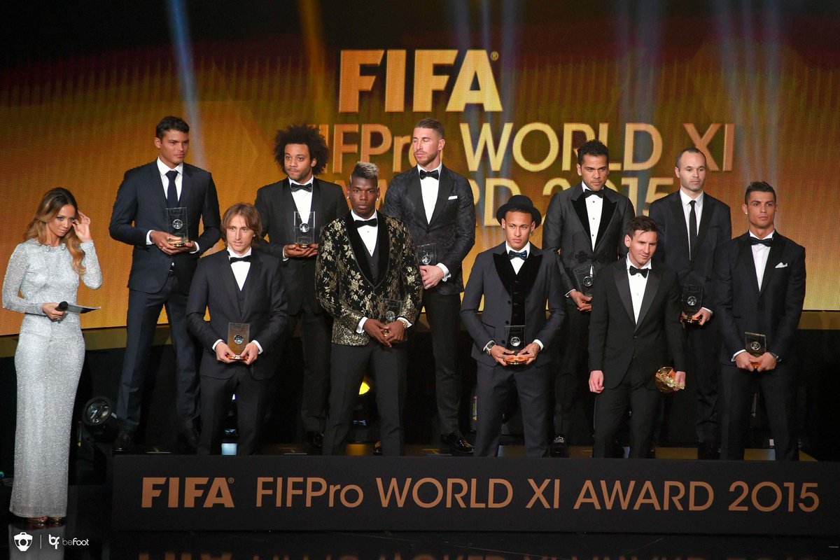 _BeFootball's tweet image. Le onze type du Ballon d'Or 2015 🤩