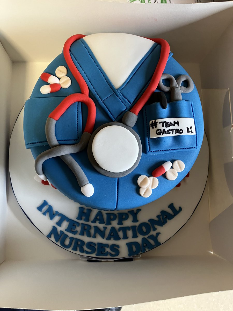 Proud new girl on the block. Ward 42 LRI x 2 daisy nominations today. Plus an amazing cake for her team on international nurses day provided by ward Sister Sharon. #internationalnurseday