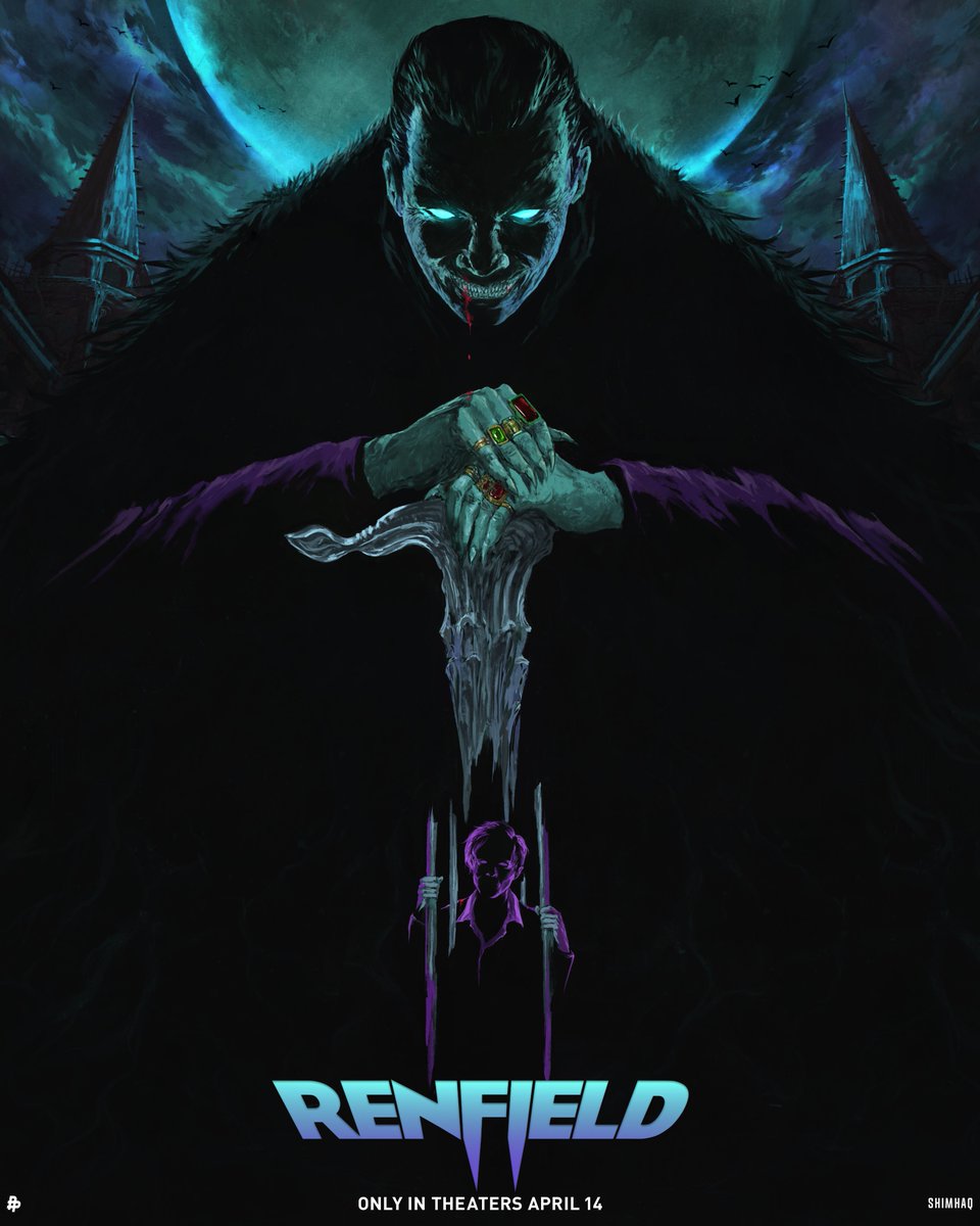 Here is some of the art we created for <a href="/UniversalPics/">Universal Pictures</a> <a href="/renfieldmovie/">Renfield</a> directed by @buddboetticher  Art by Poster Posse artists <a href="/markomanev/">Marko Manev</a> <a href="/17thandOak/">17th & Oak - Illustration + Design</a> <a href="/shimhaq/">Shimhaq</a> This was such a fun project to "sink our teeth into." #posterposse X #universalpictures 
#alternativemovieposters #horror